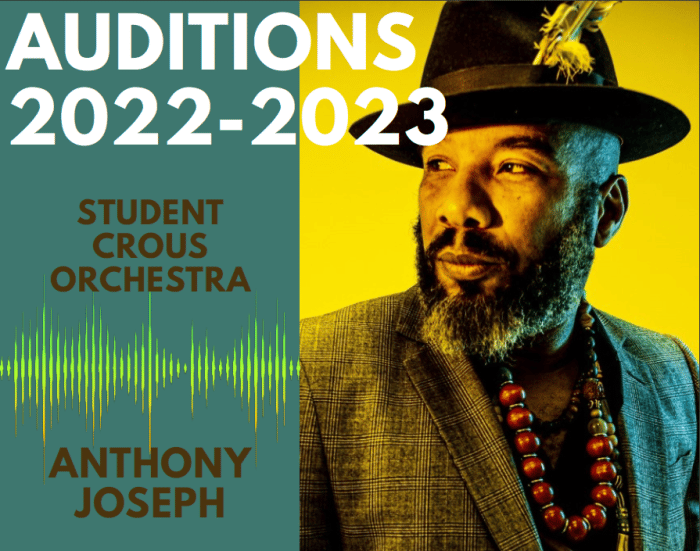 Le Student Crous Orchestra recrute ! 1 SCO x Anthony Joseph
