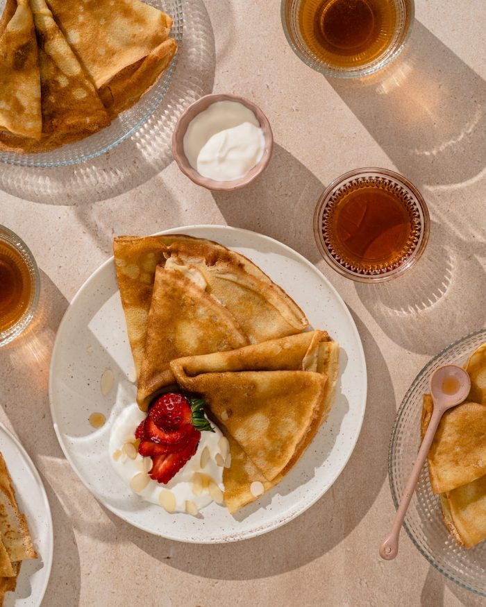 Crêpe party! 1 a plate of food