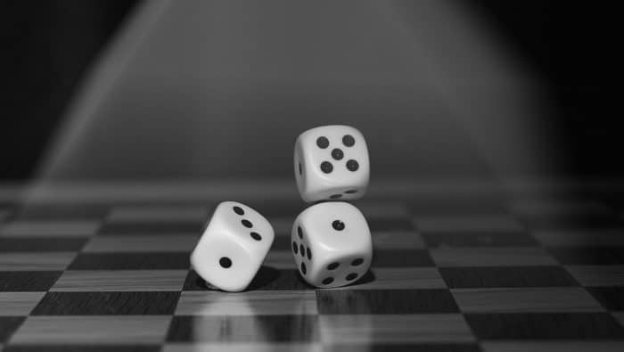 dice, game, monochrome