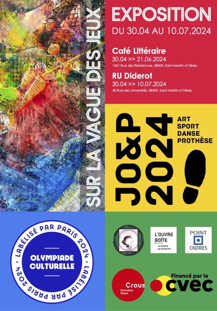 Exposition peinture : Sur la vague des Jeux 1 AFFICHE EXPO JO 2024 CROUS
