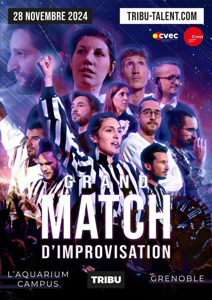 Grand match d’improvisation // La Tribu 1 Affiche CROUS Grand match dimpro